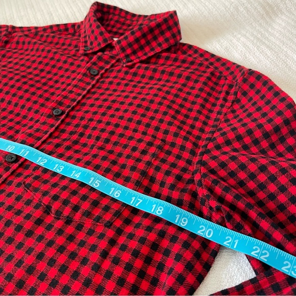 Goodfellow & Co Red and Black Plaid Men's M Shirt - Picture 6 of 12